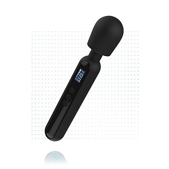 BLAQ No.2 - Wand-vibraattori, helppokäyttöinen, tehokas, tyylikäs, monipuolinen, silikoninen, musta