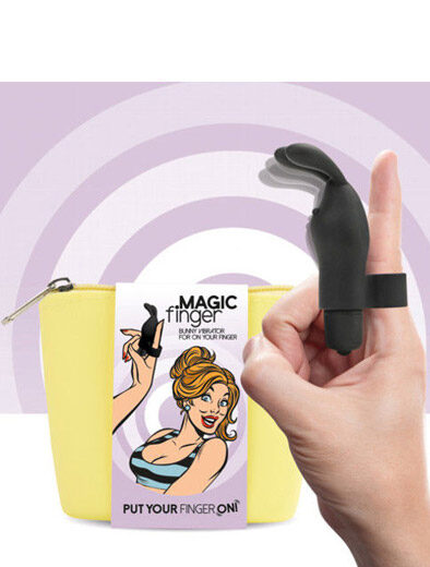FeelzToys Magic Finger Vibrator Black Sormivibraattori