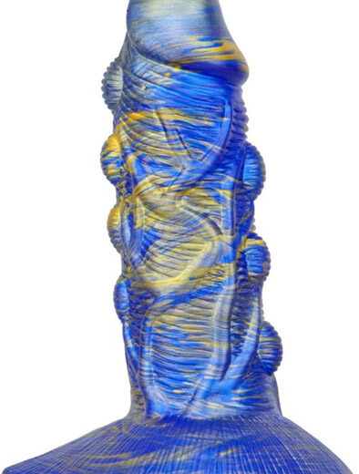 Metallic Fantasy Dildo Bulstrix Blue/Gold 18 cm Dragon Dildo