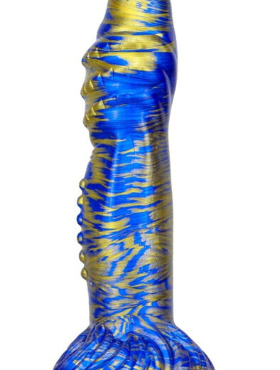 Metallic Fantasy Dildo Croq Blue/Gold 22 cm Dragon Dildo