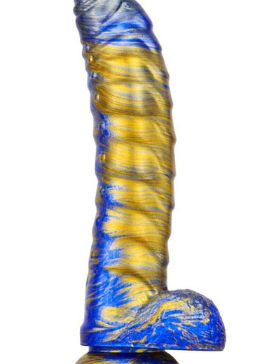 Metallic Fantasy Dildo Gasix Blue/Gold 20,5 cm Dragon Dildo