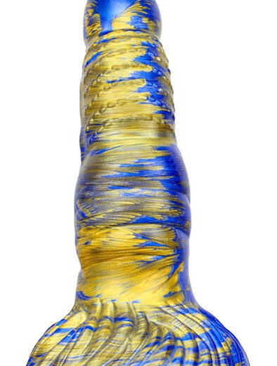 Metallic Fantasy Dildo Nirp Blue/Gold 18 cm Dragon Dildo