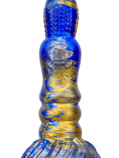 Metallic Fantasy Dildo Peern Blue/Gold 19,5 cm Dragon Dildo