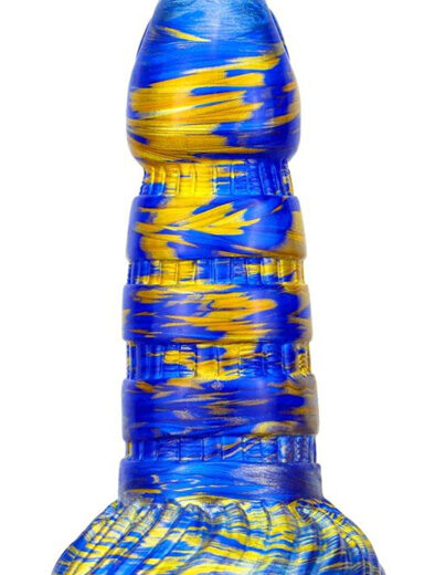 Metallic Fantasy Dildo Torff Blue/Gold 19cm Dragon Dildo