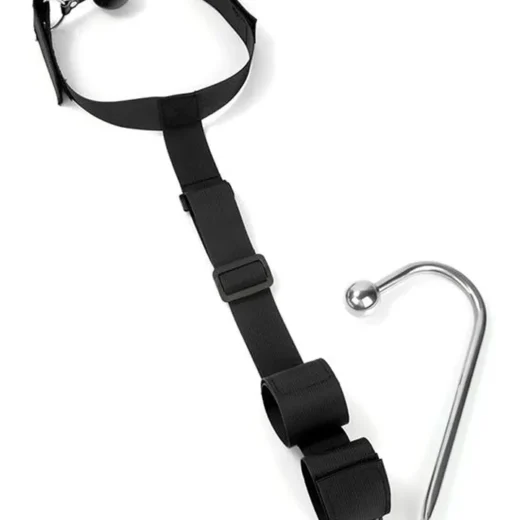 Mouth Gag With Cuffs & Anal Hook Anaalikoukku