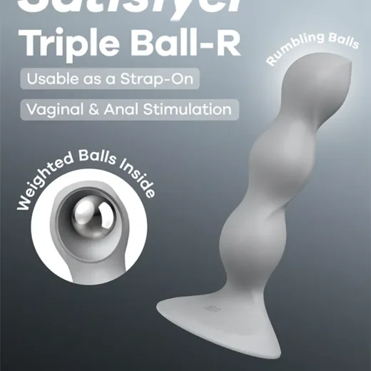Satisfyer Triple Ball-R Weighted Dildo Grey Anaalidildo