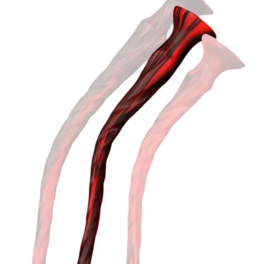 Torthy Dildo Black/Red 50 cm Extra pitkä anaalidildo